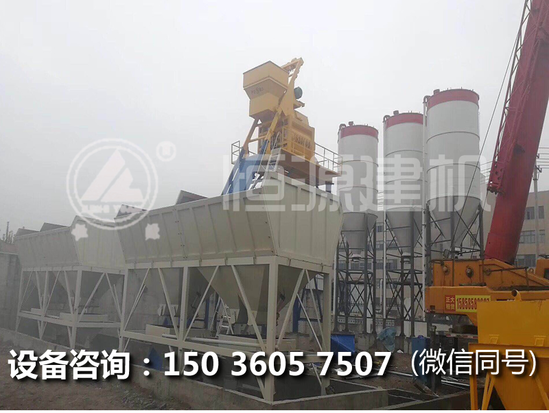 中国交建洛阳恋双段隧道双120简易搅拌站,HZS120工程搅拌站设备