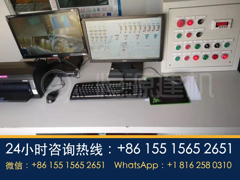 免基础180搅拌站控制室