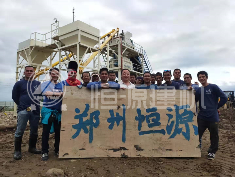恒源建机混凝土搅拌站牵手海外客户  品质可靠受青睐